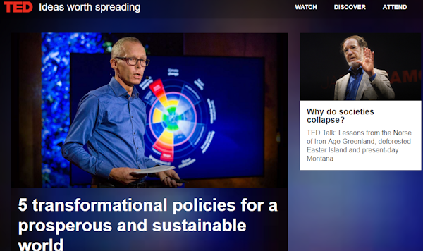 Página de entrada da TED.